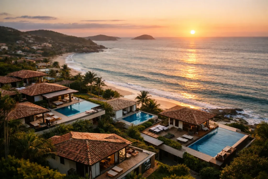 Casas para réveillon em Búzios com piscina e vista para o mar